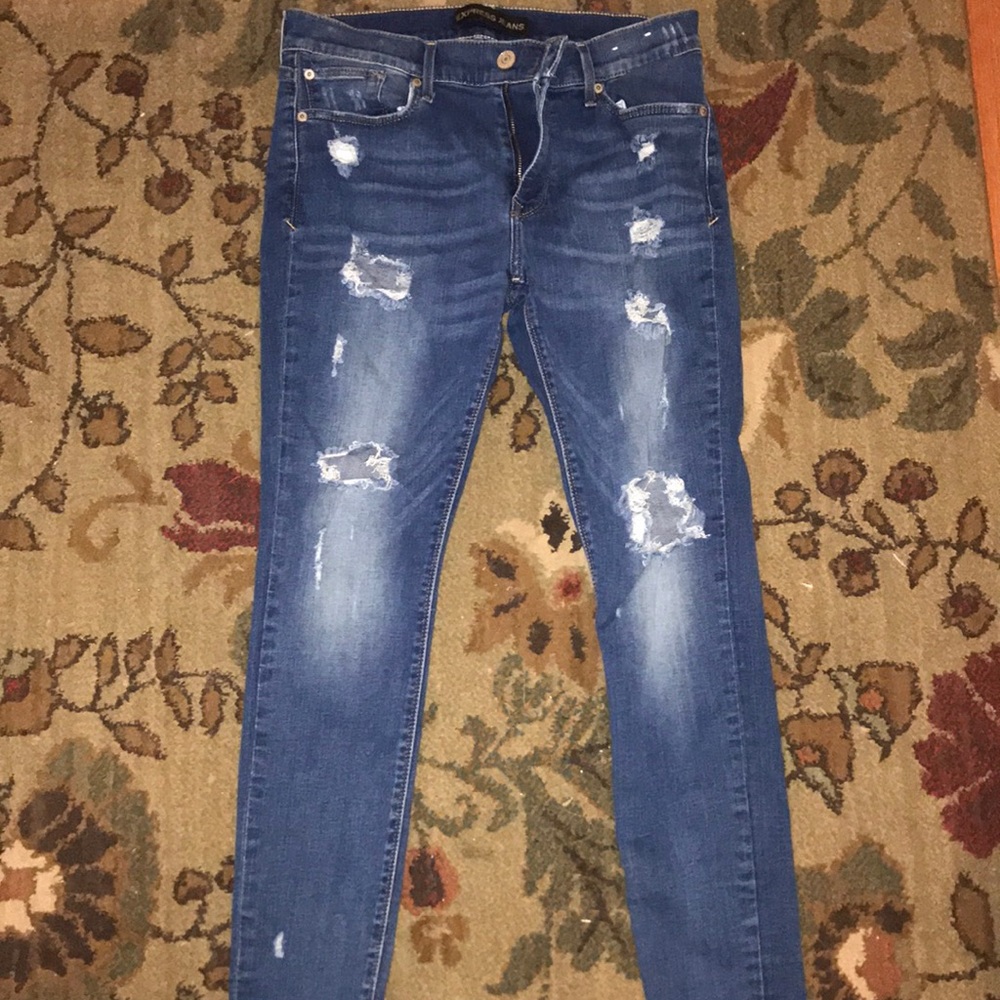Distressed jeans